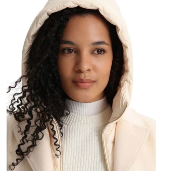 Woolrich Kuna Mixed Media Virgin Wool/Cashmere Water Resistant Duck Down Coat - Picture 6 of 16